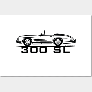 Mercedes-Benz 300 SL Convertible W198 Posters and Art